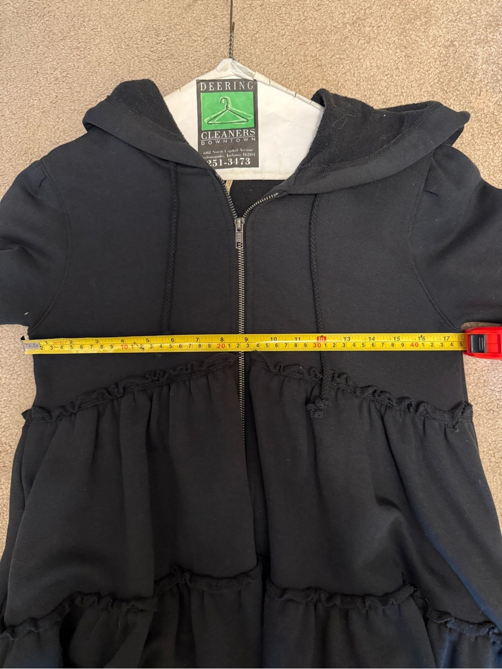 Free People Black Tiered Zip Hoodie Jacket - Picture 7 of 7